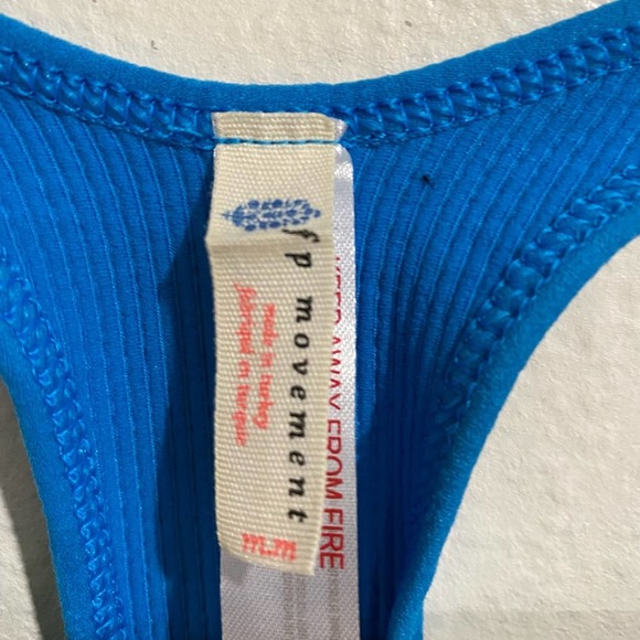 Free People Varsity Blue Throw Crop Top Sz M NWT - Picture 4 of 12